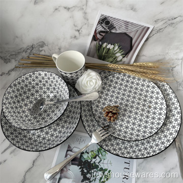 Home Hotel Tableware Set in porcellana ceramica